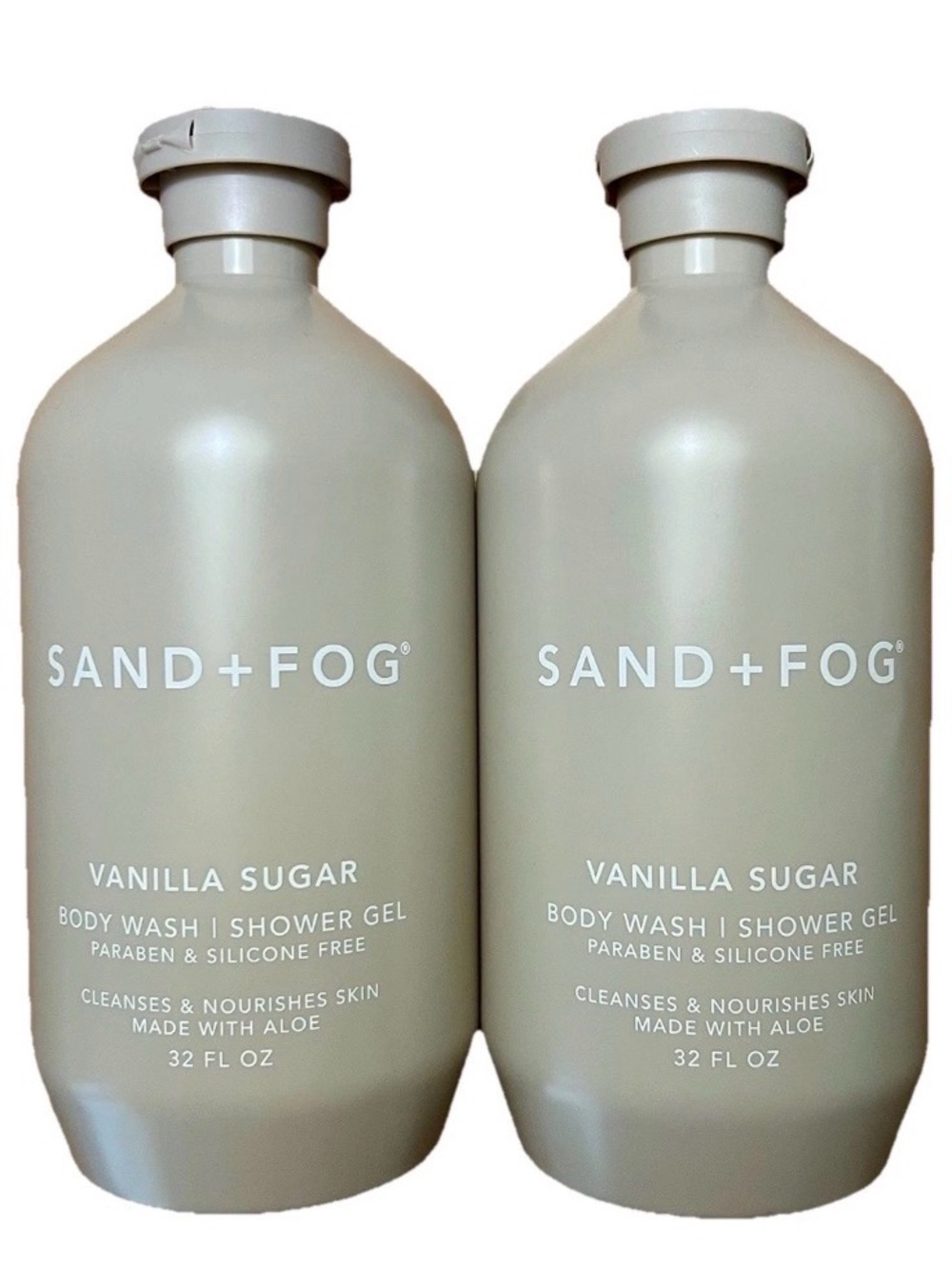 Set of 2! Sand + Fog Vanilla Sugar Body Wash Shower Gel 32 oz Each - NEW